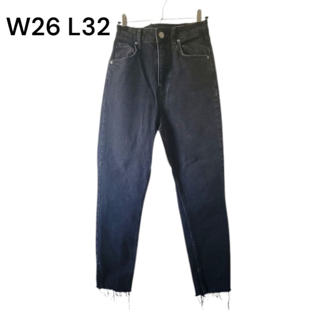 Size 26 UO BDG "Edie" High Rise Distressed Black Washed Out Jeans